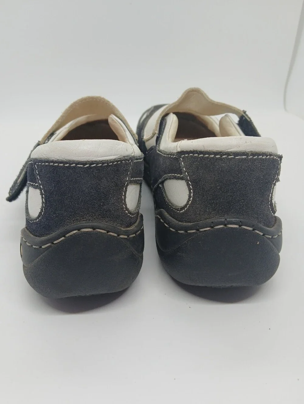 ​Josef Seibel Blue Suede White Leather Mary Jane Flat Walking Shoes 39 US - Picture 4 of 12
